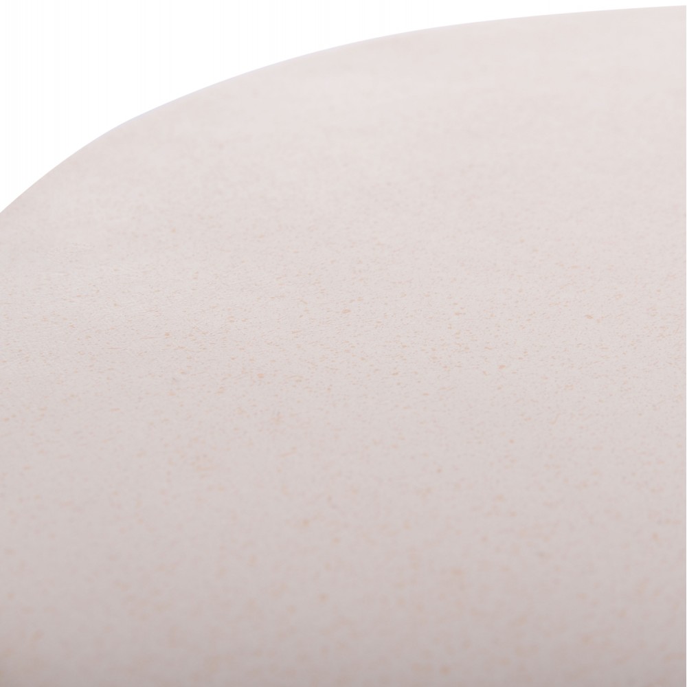 Τραπέζι βοηθητικό "DELIA" από fiber cement/rattan σε χρώμα λευκό/φυσικό Φ40x45