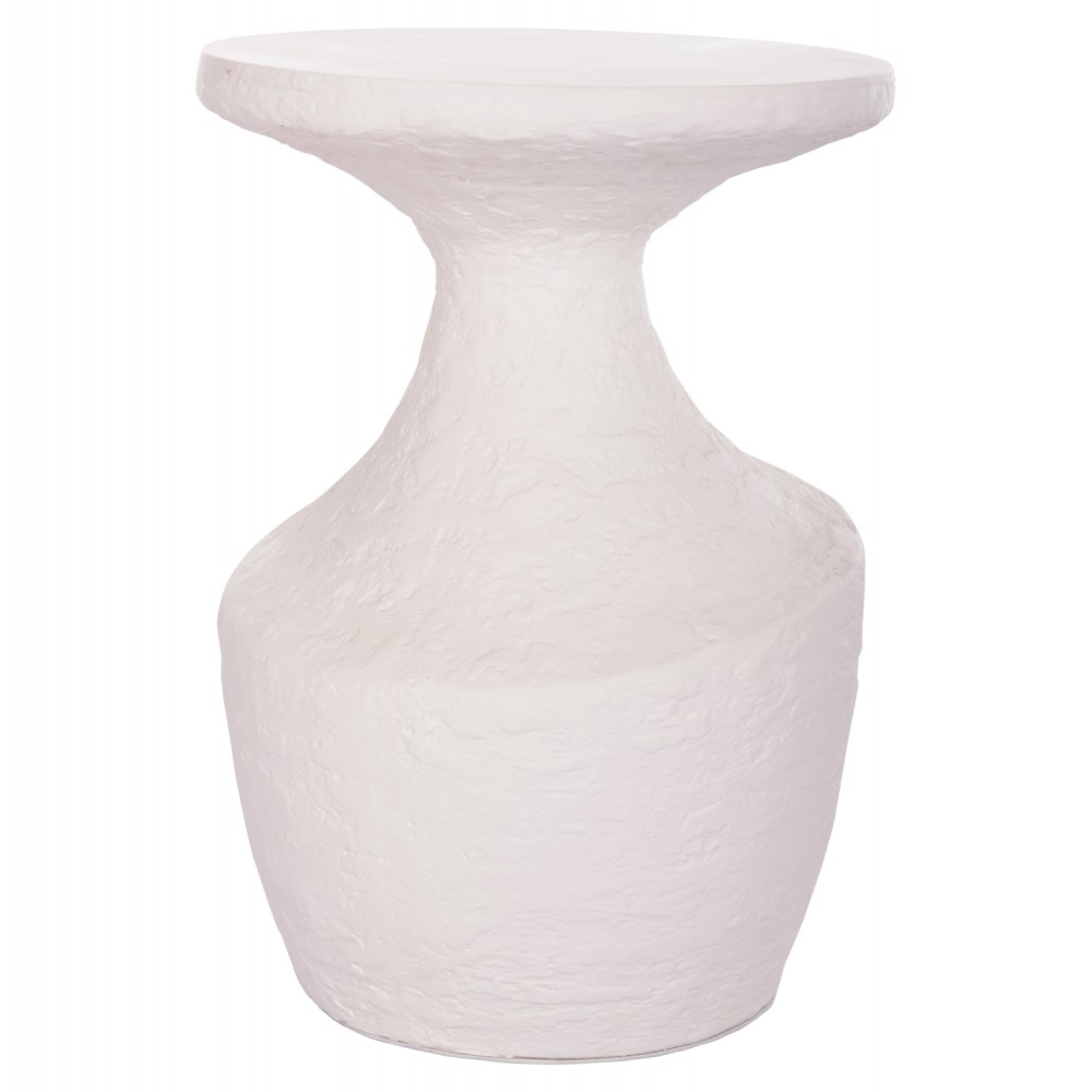 Τραπέζι βοηθητικό "REBON" από fiber cement σε χρώμα λευκό Φ40x56.5