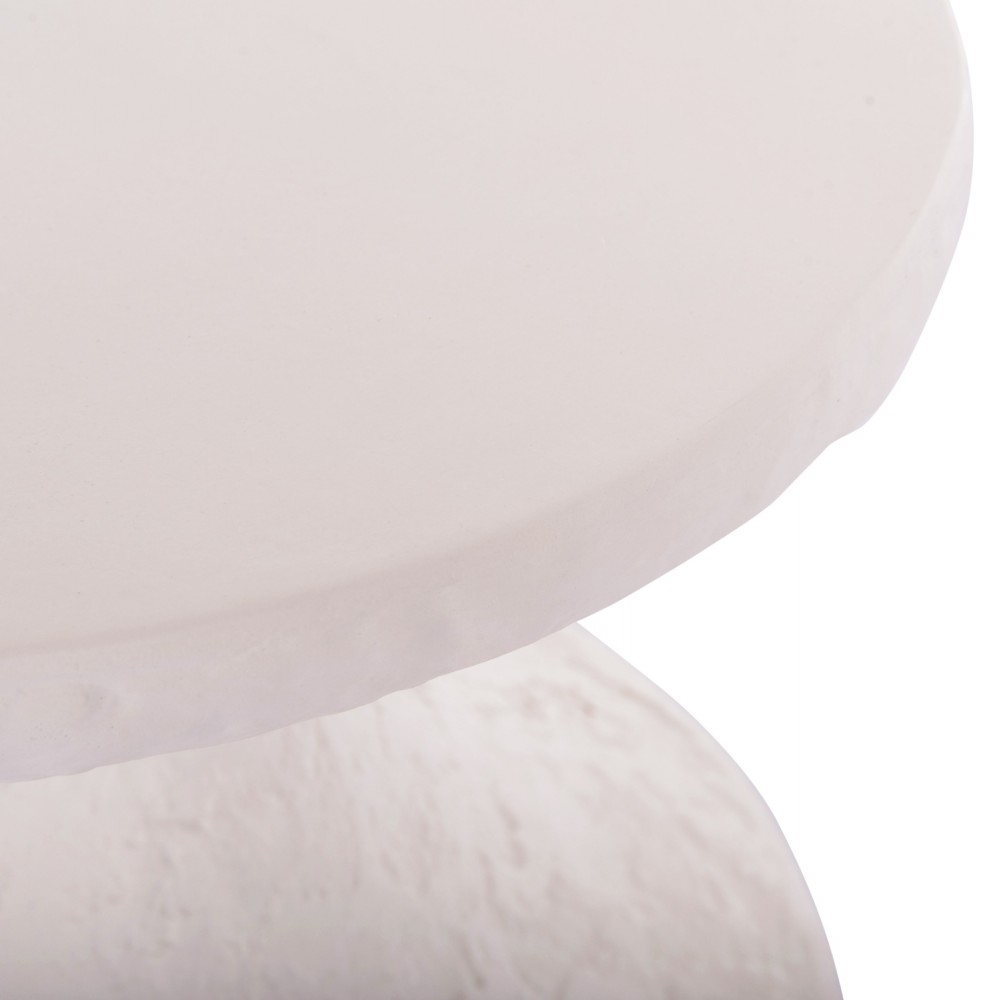 Τραπέζι βοηθητικό "REBON" από fiber cement σε χρώμα λευκό Φ40x56.5