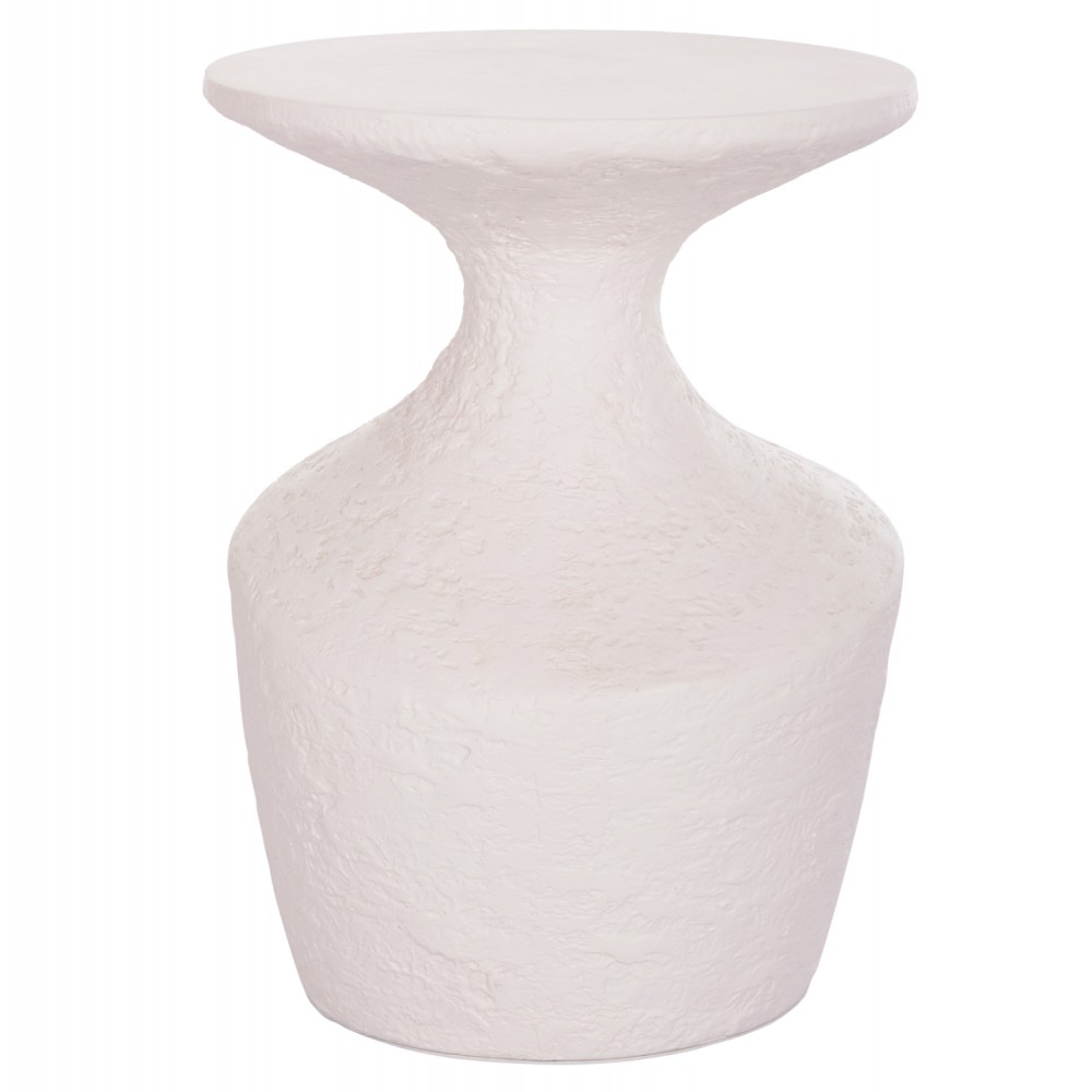 Τραπέζι βοηθητικό "REBON" από fiber cement σε χρώμα λευκό Φ27.5x50