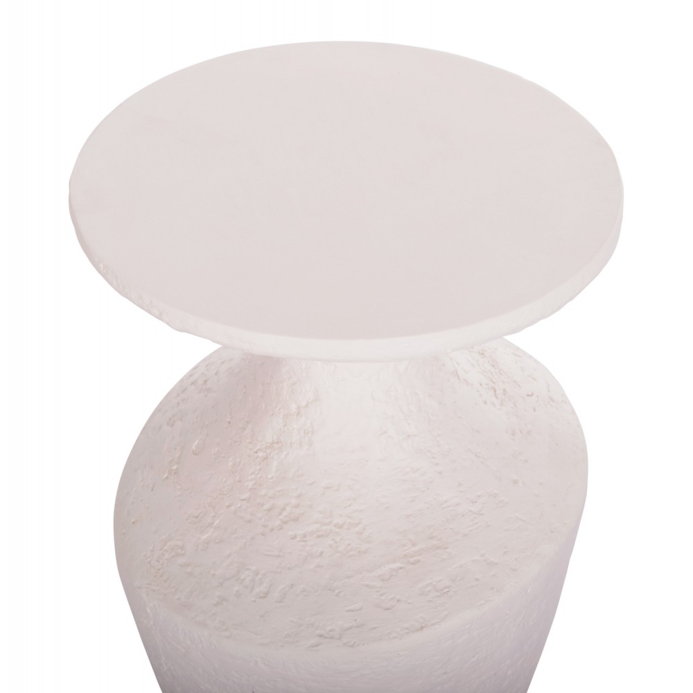 Τραπέζι βοηθητικό "REBON" από fiber cement σε χρώμα λευκό Φ27.5x50