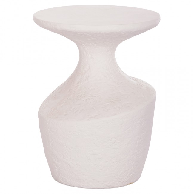 Τραπέζι βοηθητικό "REBON" από fiber cement σε χρώμα λευκό Φ27.5x50