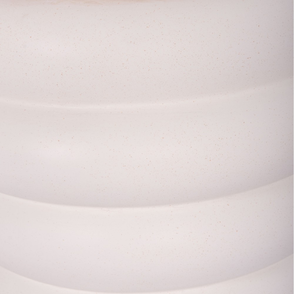 Τραπέζι βοηθητικό "PUFFAT" από fiber cement/ξύλο σε χρώμα λευκό/φυσικό Φ45x46