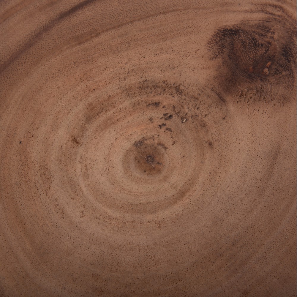 Τραπέζι βοηθητικό "PUFFAT" από fiber cement/ξύλο σε χρώμα λευκό/φυσικό Φ45x46