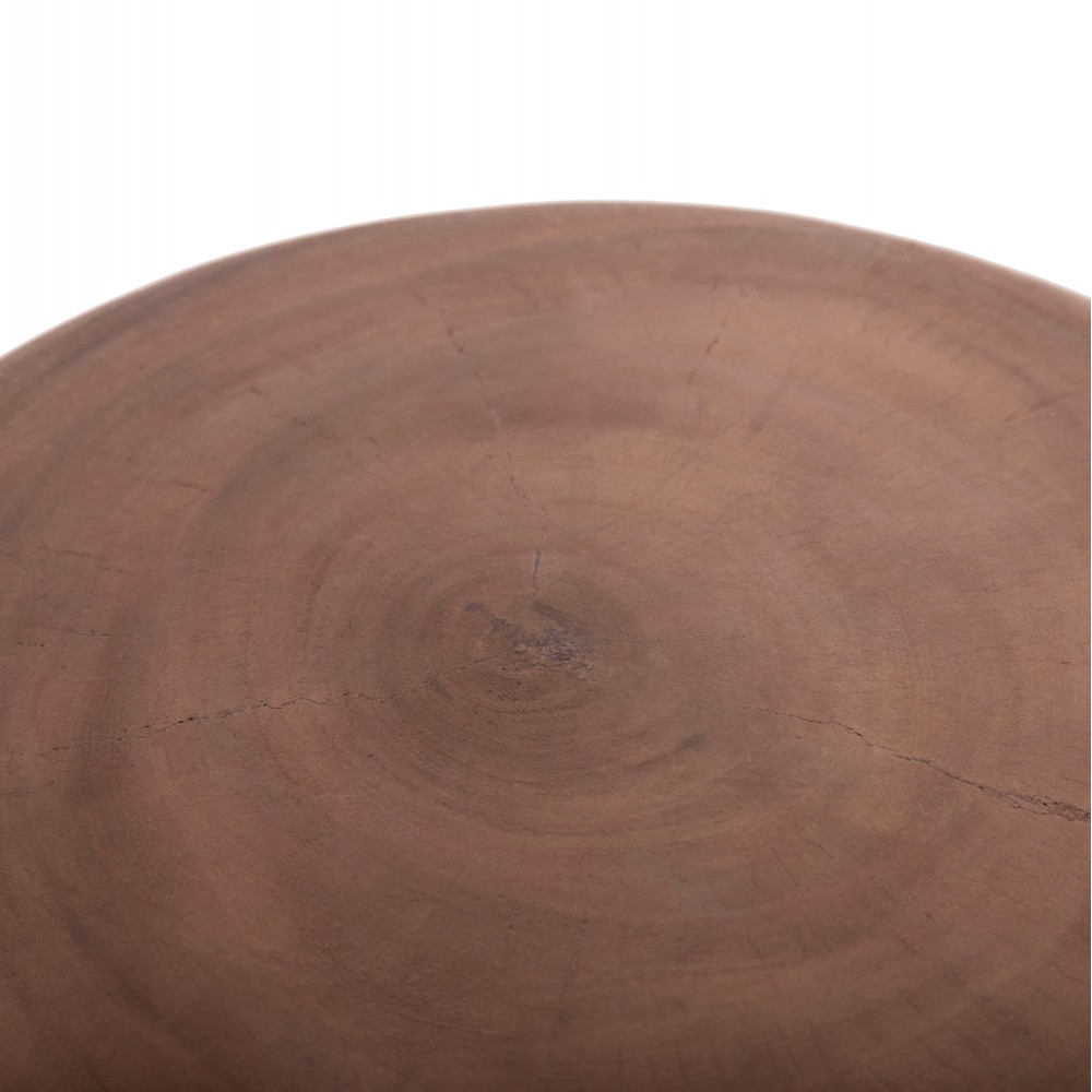 Τραπέζι βοηθητικό "PUFFAT" από fiber cement/ξύλο σε χρώμα γκρι/φυσικό Φ45x46