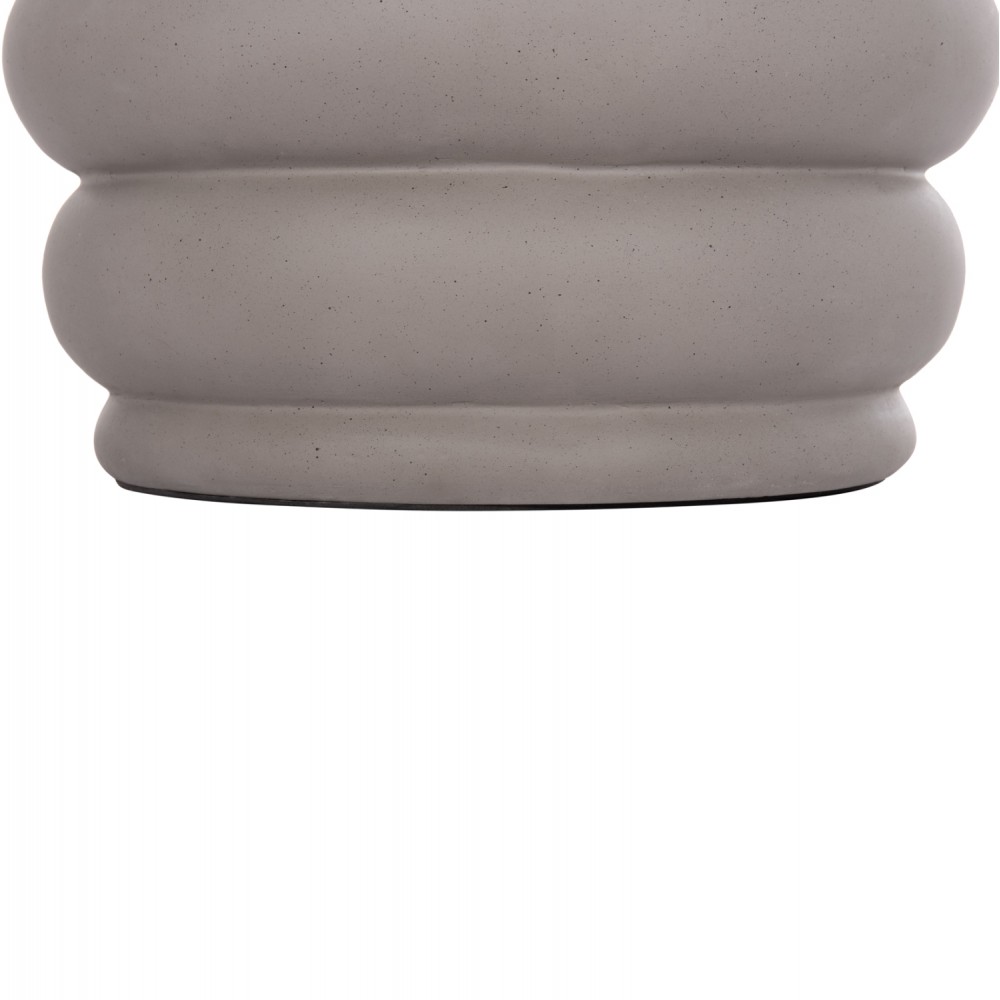 Τραπέζι βοηθητικό "PUFFAT" από fiber cement/ξύλο σε χρώμα γκρι/φυσικό Φ45x46