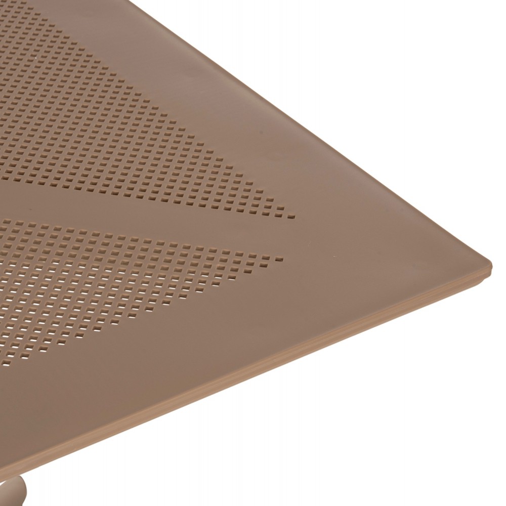 Σετ τραπεζαρίας εξωτερικού χώρου "CLEO" 3τμχ από pp σε χρώμα καπουτσίνο 80x80x75