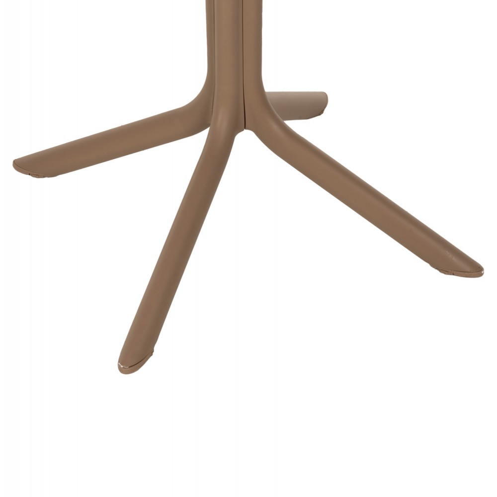 Σετ τραπεζαρίας εξωτερικού χώρου "CLEO" 3τμχ από pp σε χρώμα καπουτσίνο 80x80x75