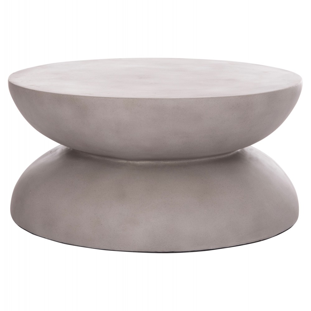 Τραπέζι σαλονιού "ANNA" από fiber cement σε χρώμα γκρι Φ92x44.5