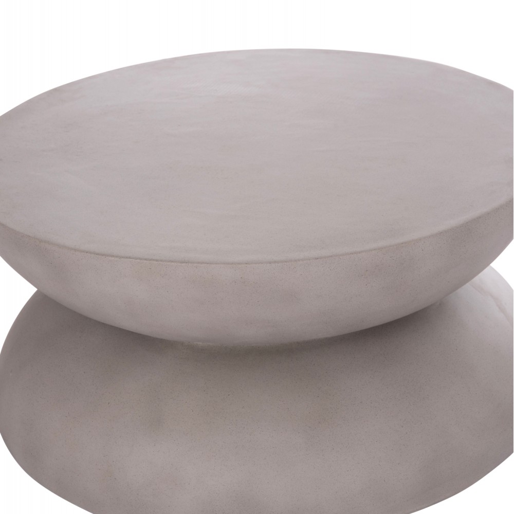 Τραπέζι σαλονιού "ANNA" από fiber cement σε χρώμα γκρι Φ92x44.5