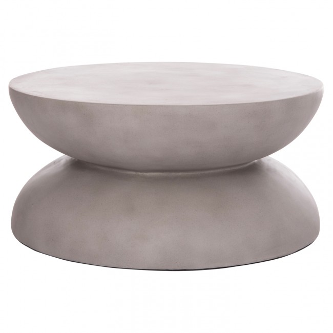 Τραπέζι σαλονιού "ANNA" από fiber cement σε χρώμα γκρι Φ92x44.5