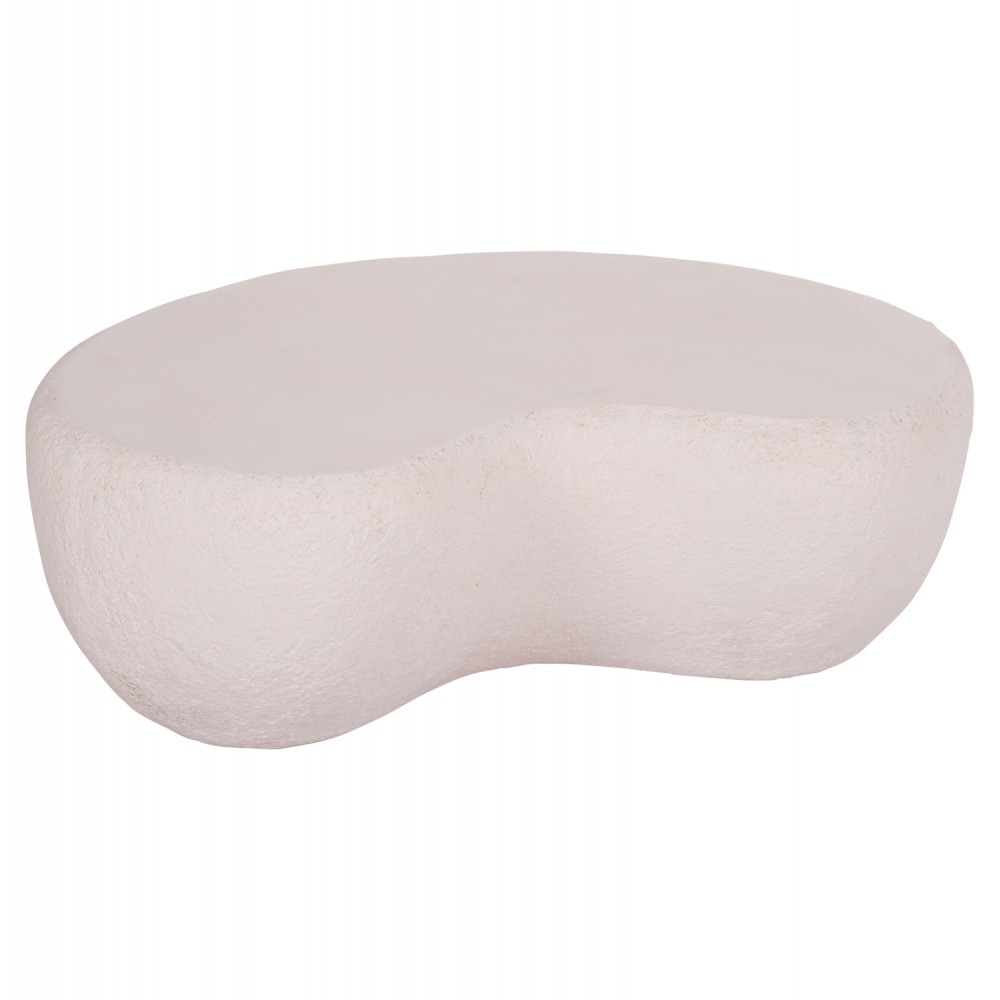 Τραπέζι σαλονιού "GERSON" από fiber cement σε χρώμα λευκό 104x72x40