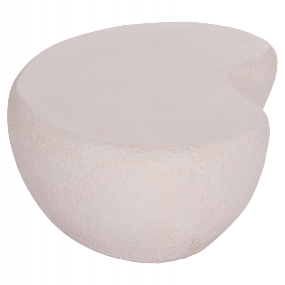 Τραπέζι σαλονιού "GERSON" από fiber cement σε χρώμα λευκό 104x72x40