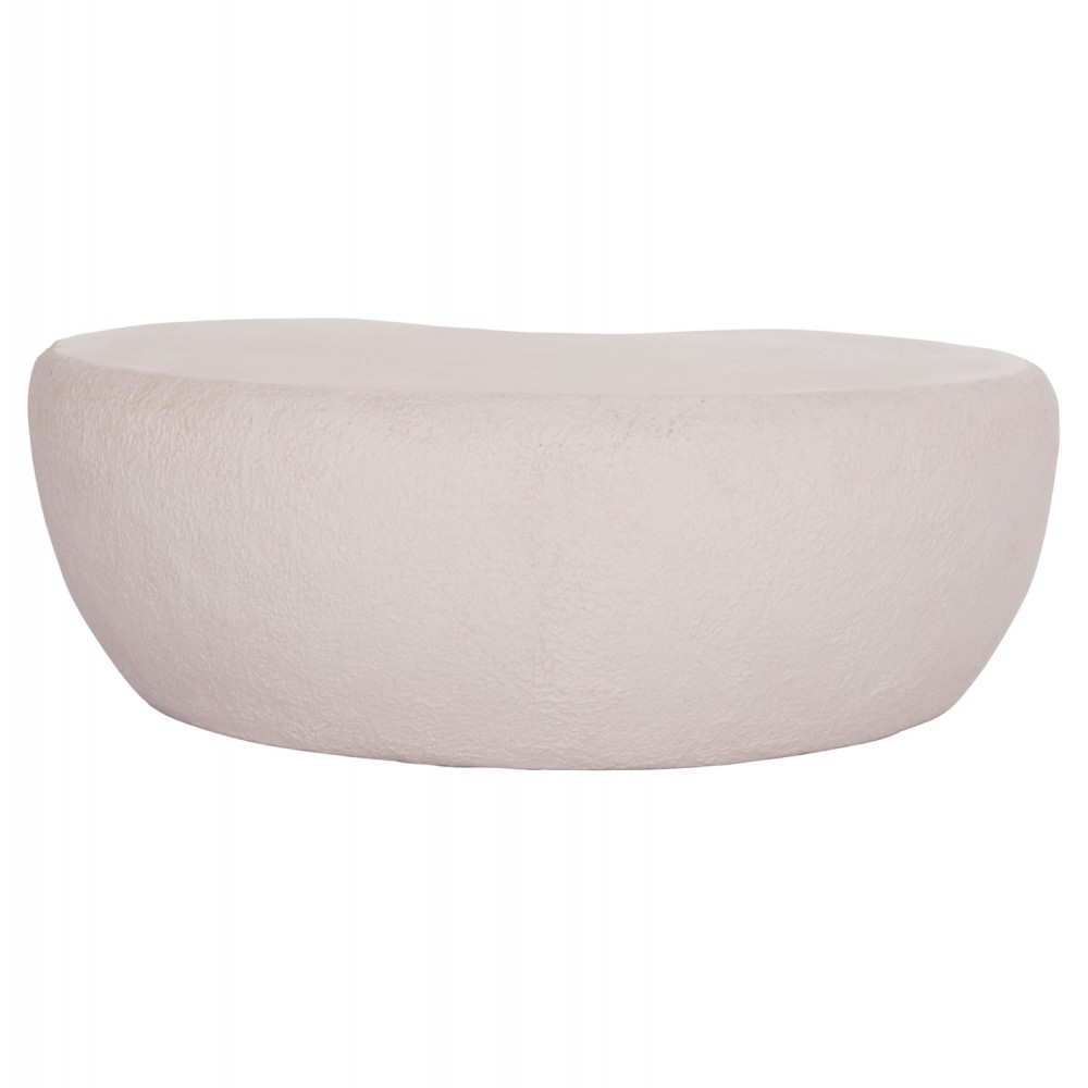 Τραπέζι σαλονιού "GERSON" από fiber cement σε χρώμα λευκό 104x72x40