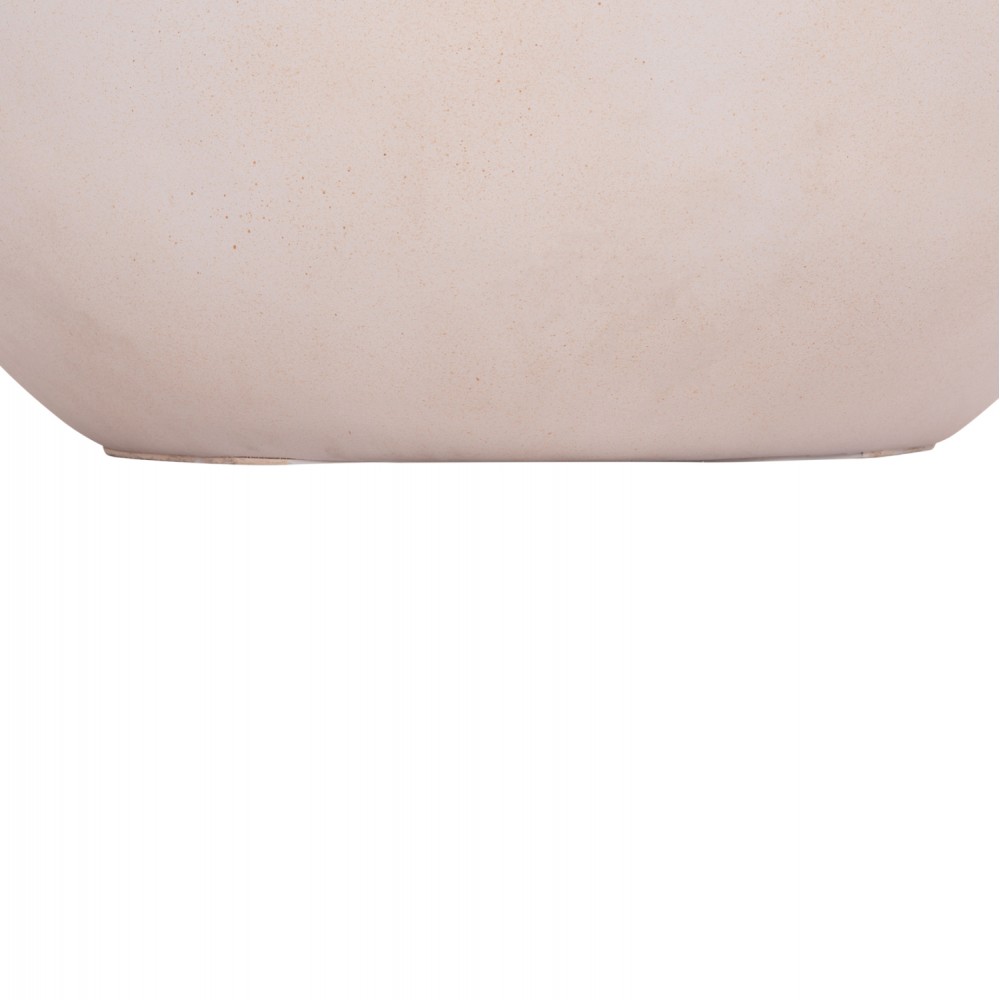 Τραπέζι σαλονιού "ALLAN" από fiber cement σε χρώμα λευκό Φ92x49