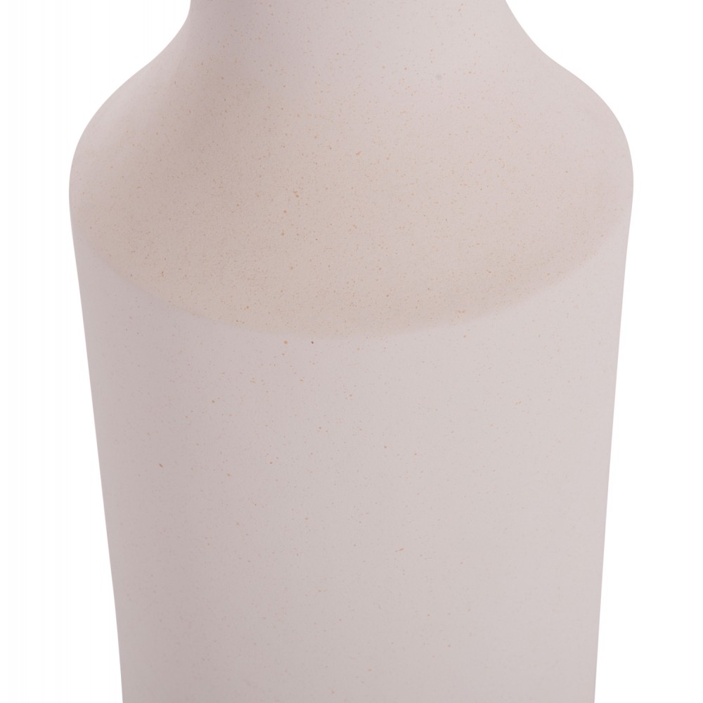 Τραπέζι βοηθητικό "TRED(T)" από fiber cement/rattan σε χρώμα λευκό/φυσικό Φ40x61