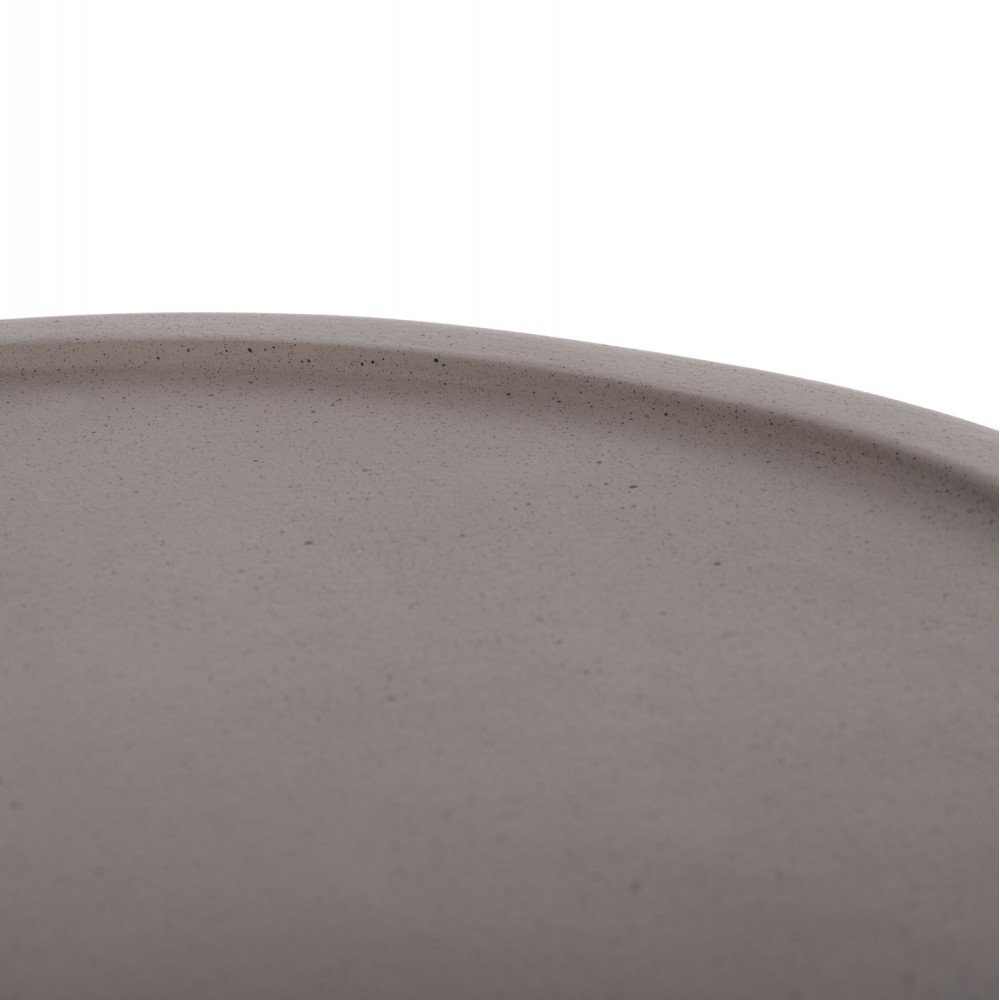 Τραπέζι βοηθητικό "TRED(T)" από fiber cement/rattan σε χρώμα γκρι/φυσικό Φ40x61