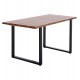 Τραπέζι τραπεζαρίας "FRIGGO" από ξύλο/μέταλλο σε χρώμα φυσικό/μαύρο 140x80x77
