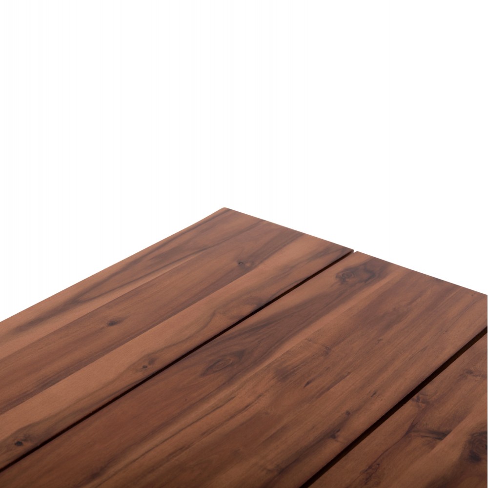 Τραπέζι τραπεζαρίας "FRIGGO" από ξύλο/μέταλλο σε χρώμα φυσικό/μαύρο 140x80x77