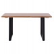 Τραπέζι τραπεζαρίας "FRIGGO" από ξύλο/μέταλλο σε χρώμα φυσικό/μαύρο 160x80x77