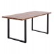 Τραπέζι τραπεζαρίας "FRIGGO" από ξύλο/μέταλλο σε χρώμα φυσικό/μαύρο 160x80x77