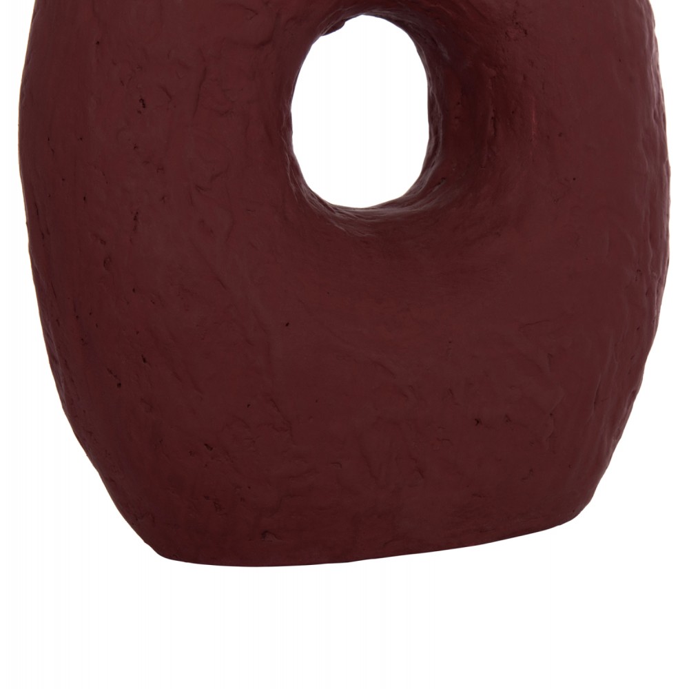 Σετ επιτραπέζια διακοσμητικά βάζα "NAMENTIS" από τερακότα σε χρώμα βυσσινί/λευκό