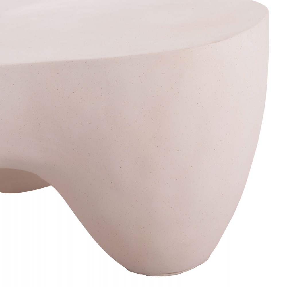 Τραπέζι σαλονιού "SALLEN" από fiber cement σε χρώμα λευκό 108x94x38.5