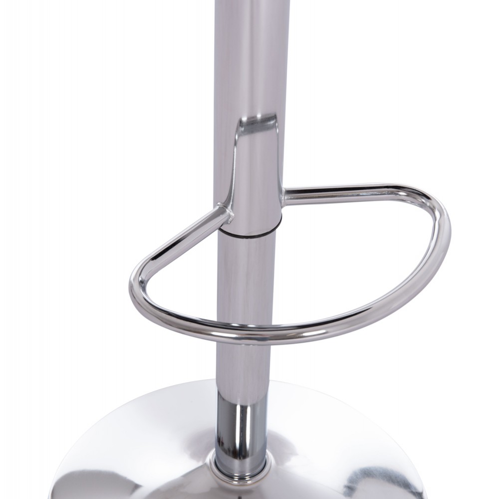 Σκαμπό μπαρ "ROSE" από ύφασμα βελούδο/μέταλλο σε χρώμα μαύρο/χρωμίου 48x45x105