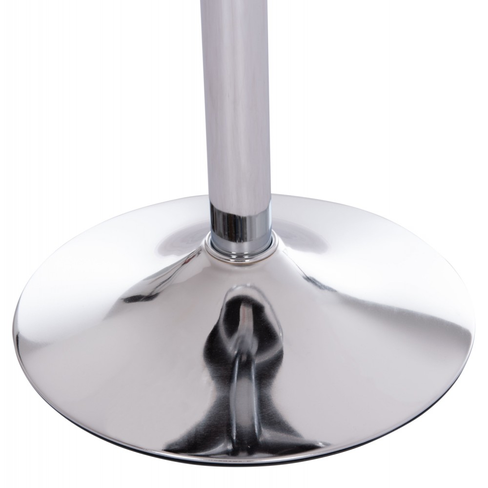 Σκαμπό μπαρ "ROSE" από ύφασμα βελούδο/μέταλλο σε χρώμα μαύρο/χρωμίου 48x45x105