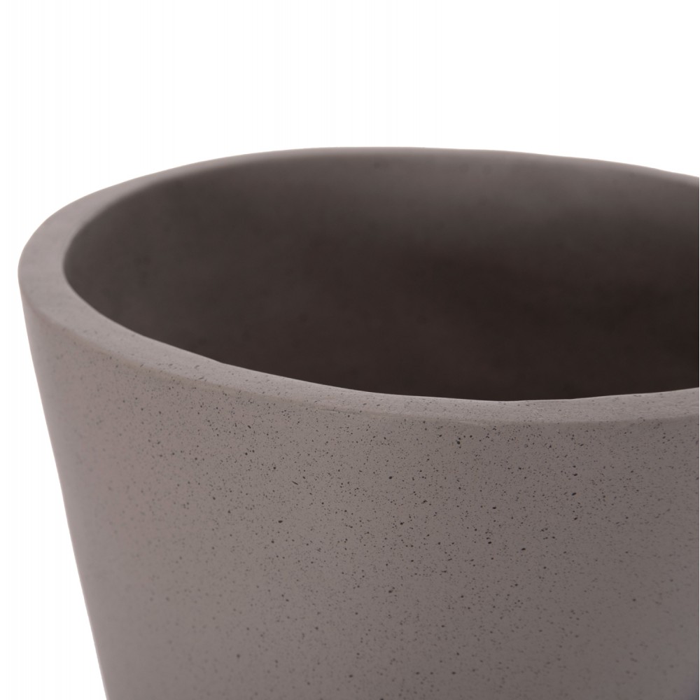 Διακοσμητικό βάζο δαπέδου "NEBULA" από fiber cement/ξύλο σε χρώμα γκρι/φυσικό Φ60x115