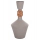 Διακοσμητικό βάζο δαπέδου "NEBULA" από fiber cement/ξύλο σε χρώμα γκρι/φυσικό Φ60x115