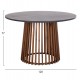 Τραπέζι στρογγυλό "CRISTOBAL" από ξύλο/cement σε χρώμα φυσικό/ανθρακί Φ120x77