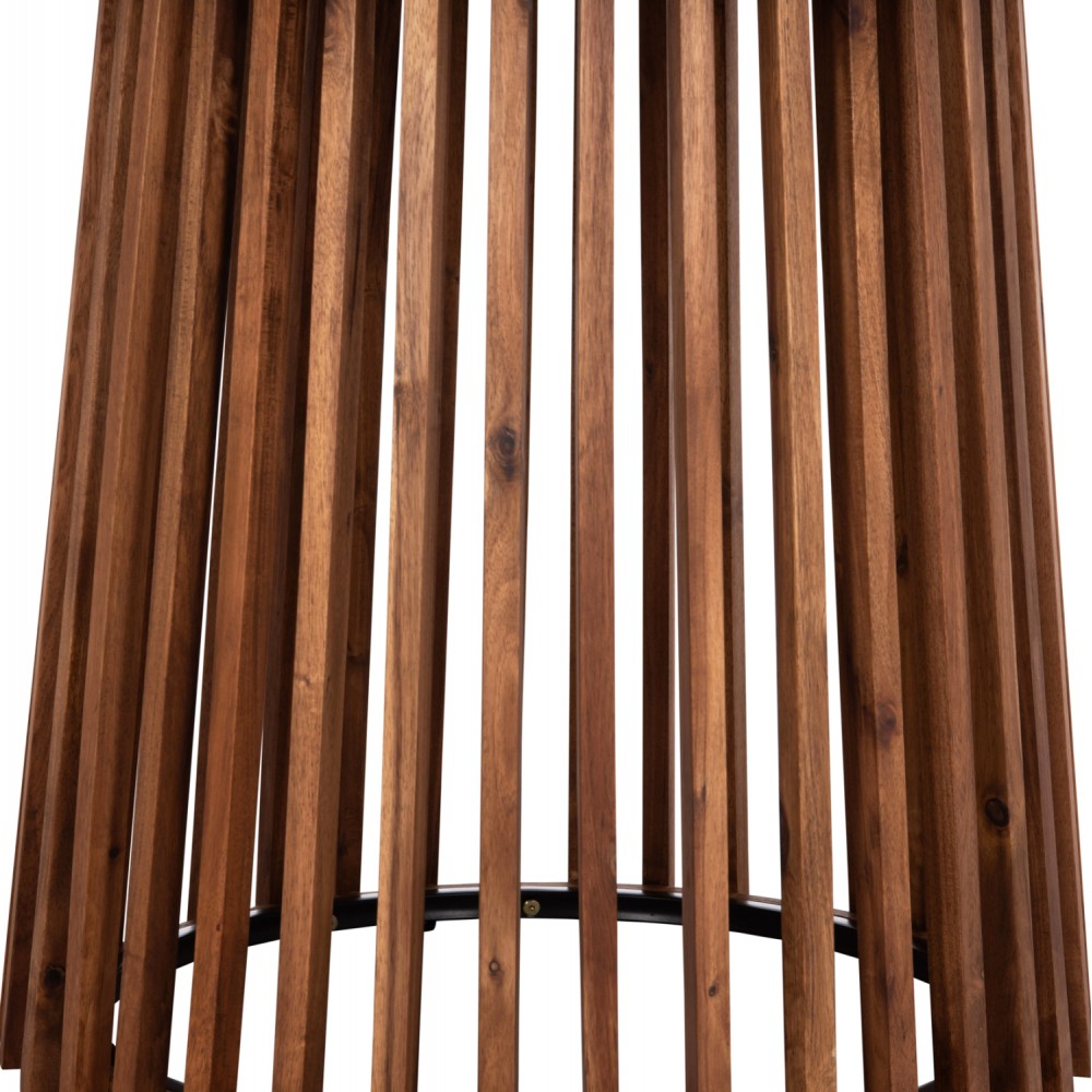 Τραπέζι στρογγυλό "CRISTOBAL" από ξύλο/cement σε χρώμα φυσικό/ανθρακί Φ120x77