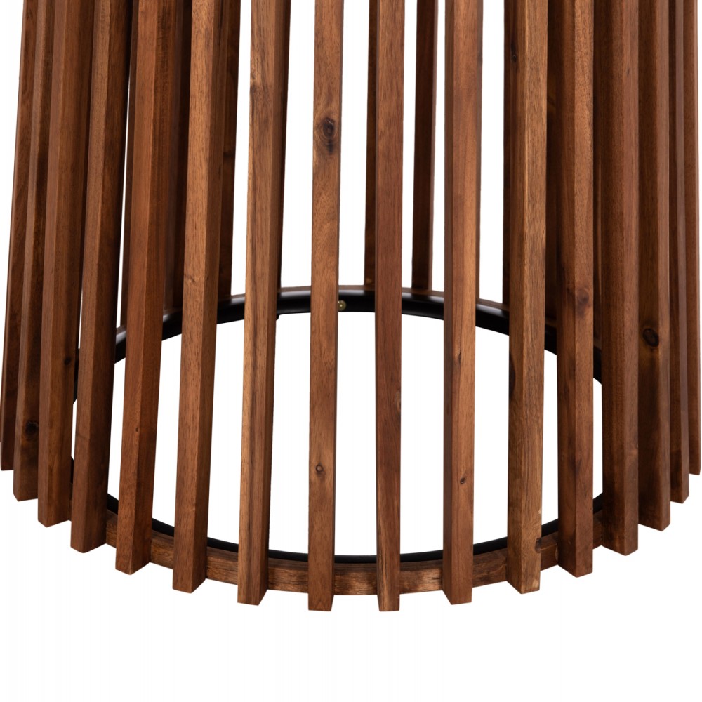 Τραπέζι στρογγυλό "CRISTOBAL" από ξύλο/cement σε χρώμα φυσικό/ανθρακί Φ120x77