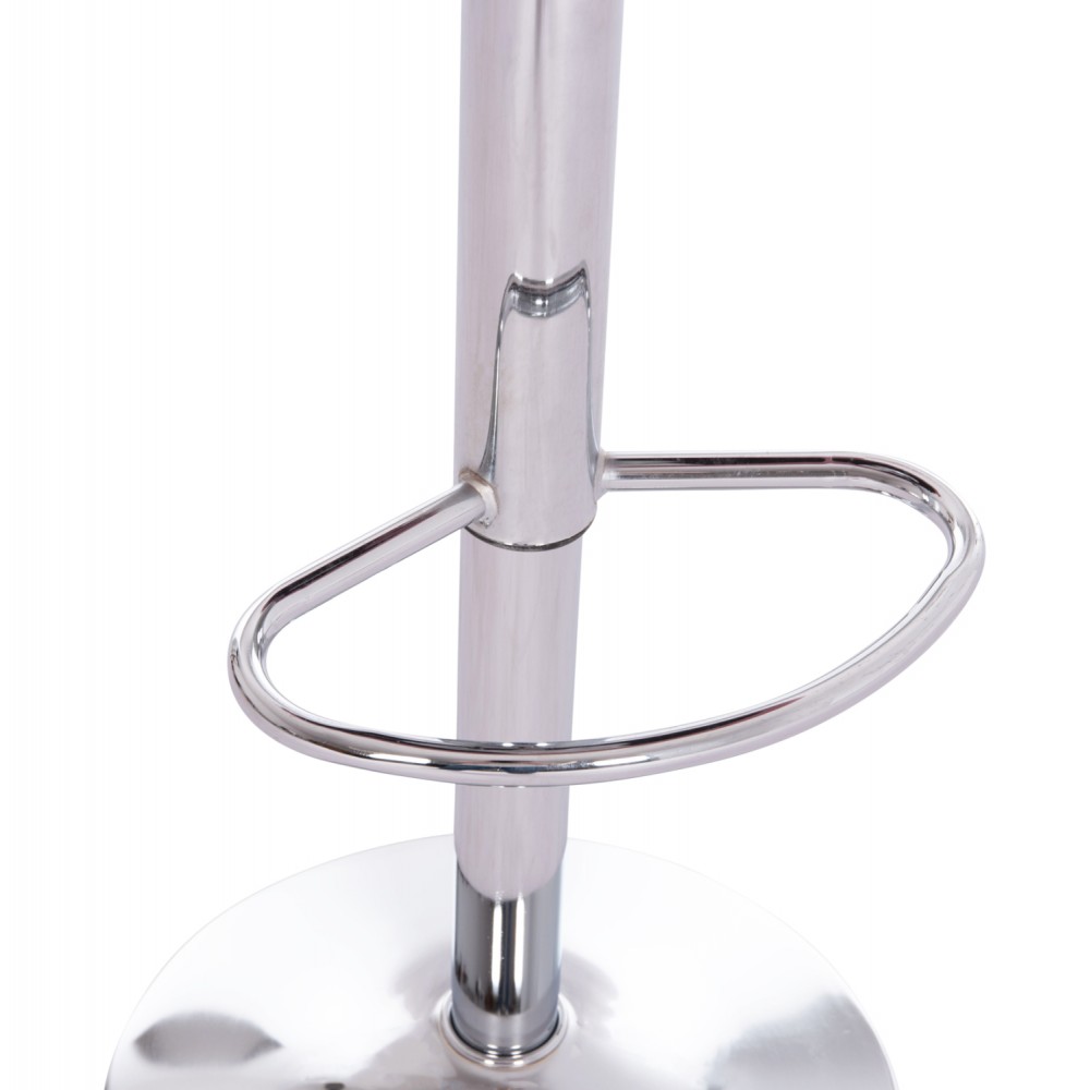 Σκαμπό μπαρ "ROSE" από ύφασμα βελούδο/μέταλλο σε χρώμα σάπιο μήλο/χρωμίου 48x45x105