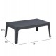 Τραπέζι ορθογώνιο "SLEEK" από pp σε χρώμα σκούρο γκρι 99x59.5x39.5