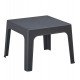 Τραπέζι τετράγωνο "SLEEK" από pp σε χρώμα σκούρο γκρι 49.5x49.5x40