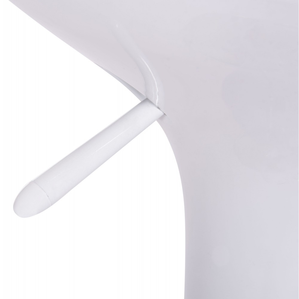 Σκαμπό μπαρ "DAISY" από ABS/μέταλλο σε χρώμα λευκό/χρωμίου 44x38x85