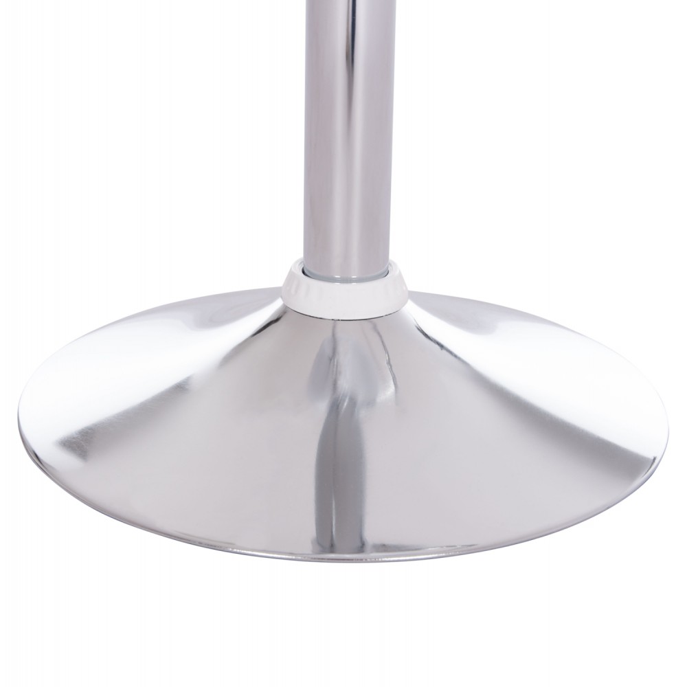 Σκαμπό μπαρ "DAISY" από ABS/μέταλλο σε χρώμα λευκό/χρωμίου 44x38x85