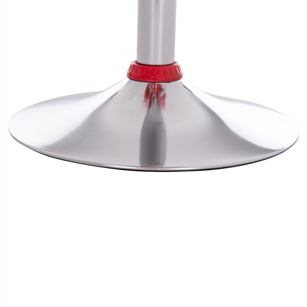 Σκαμπό μπαρ "DAISY" από ABS/μέταλλο σε χρώμα κόκκινο/χρωμίου 44x38x85