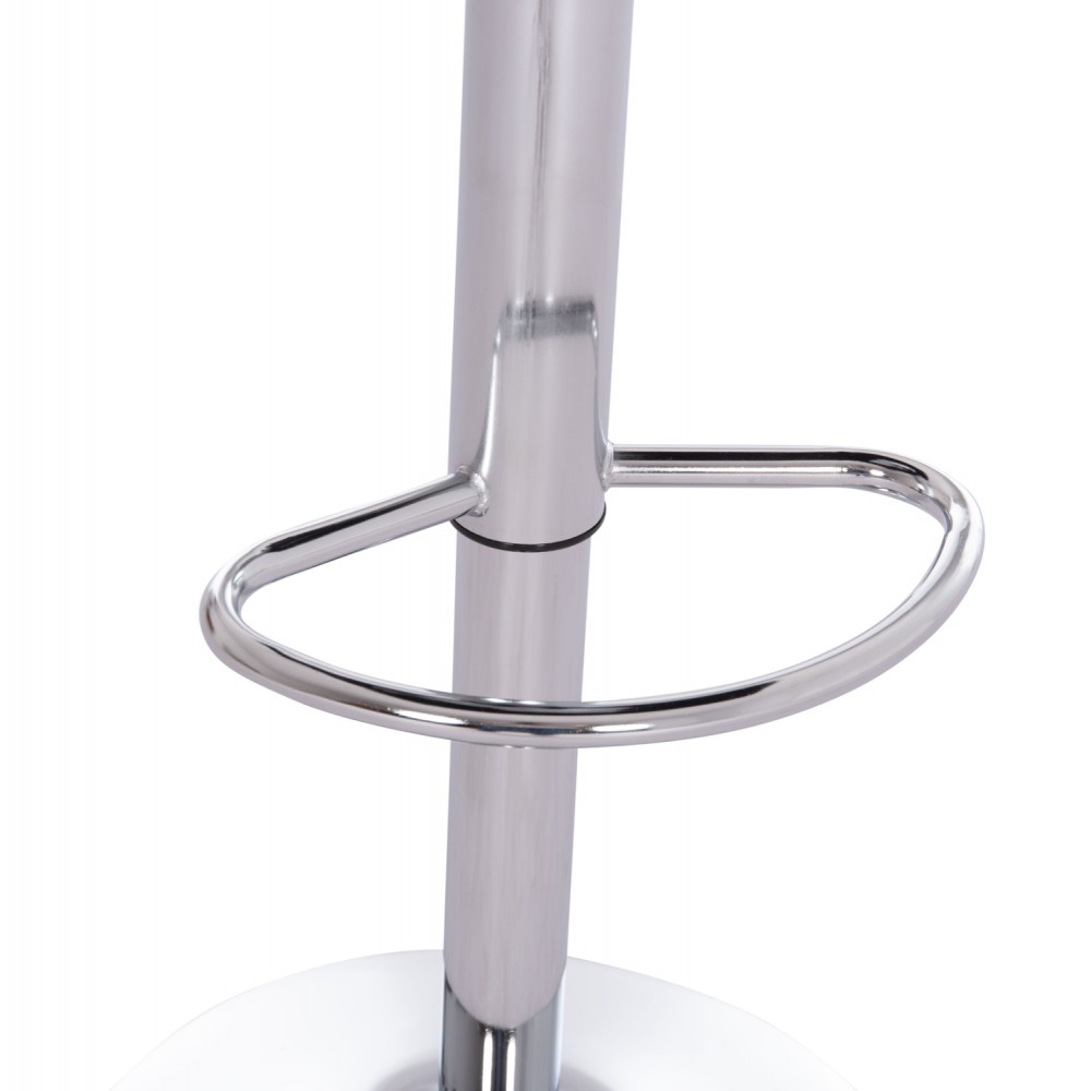 Σκαμπό μπαρ "NEXUS" από τεχνόδερμα/μέταλλο σε χρώμα μαύρο/χρωμίου 43x47x116