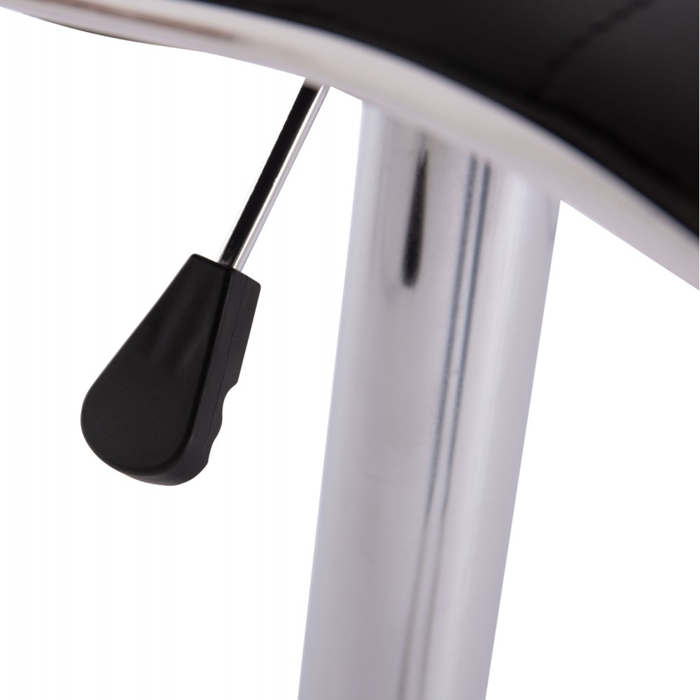 Σκαμπό μπαρ "NEXUS" από τεχνόδερμα/μέταλλο σε χρώμα μαύρο/χρωμίου 43x47x116