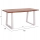 Τραπέζι "MONTANA" από ξύλο/μέταλλο σε χρώμα φυσικό/λευκό 160x90x77