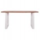 Τραπέζι "MONTANA" από ξύλο/μέταλλο σε χρώμα φυσικό/λευκό 160x90x77