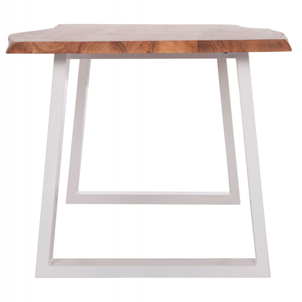 Τραπέζι "MONTANA" από ξύλο/μέταλλο σε χρώμα φυσικό/λευκό 160x90x77