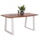 Τραπέζι "MONTANA" από ξύλο/μέταλλο σε χρώμα φυσικό/λευκό 160x90x77