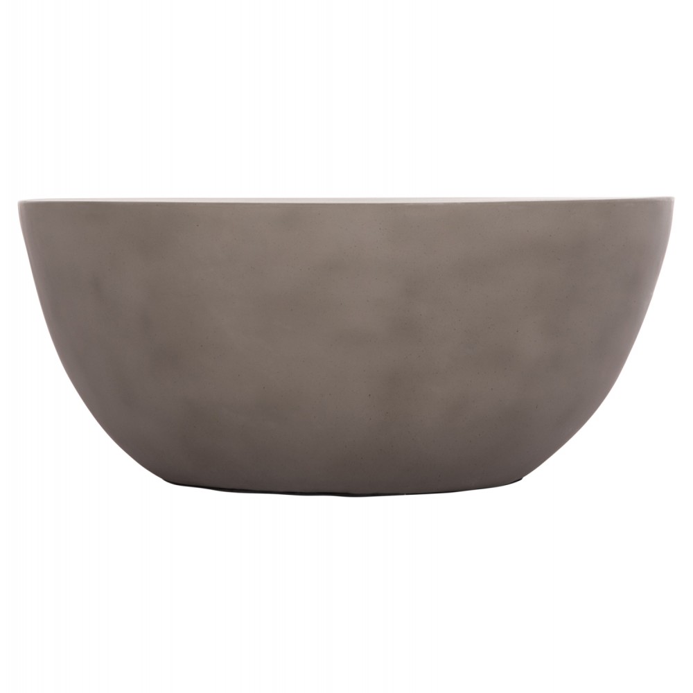 Τραπέζι σαλονιού "ALLAN" από fiber cement σε χρώμα γκρι Φ92x49