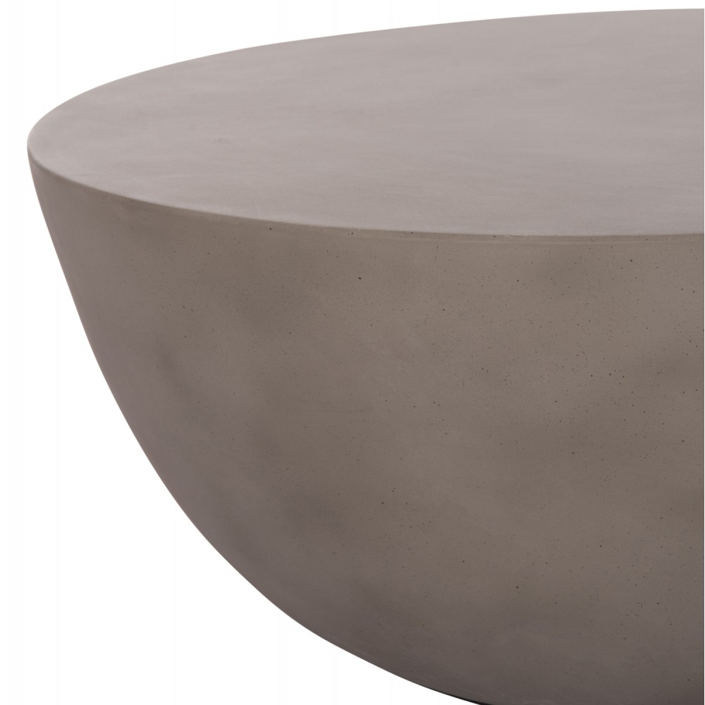 Τραπέζι σαλονιού "ALLAN" από fiber cement σε χρώμα γκρι Φ92x49