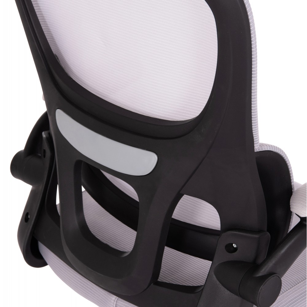 Καρέκλα γραφείου "BASTON" από mesh ύφασμα/pp σε χρώμα γκρι/μαύρο 64x60x117-127