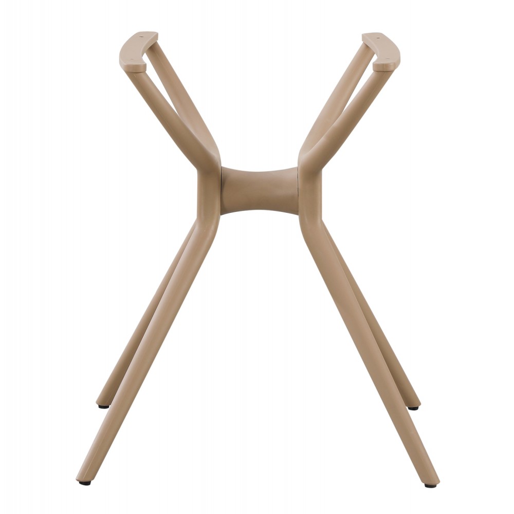 Βάση τραπεζιού δίστηλη από pp σε χρώμα καπουτσίνο 60x61x73